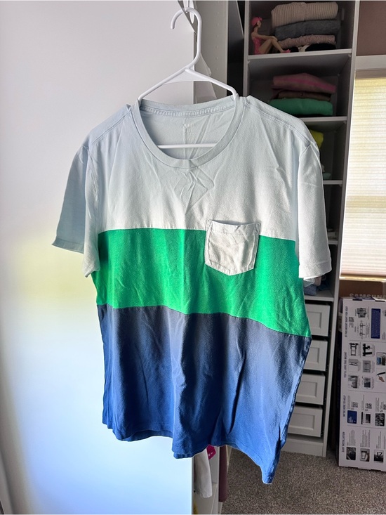 GAP Other - GAP Colorblock Pocket Tee in White, Green, and Blue